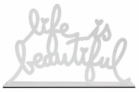 Life Is Beautiful - White Small
